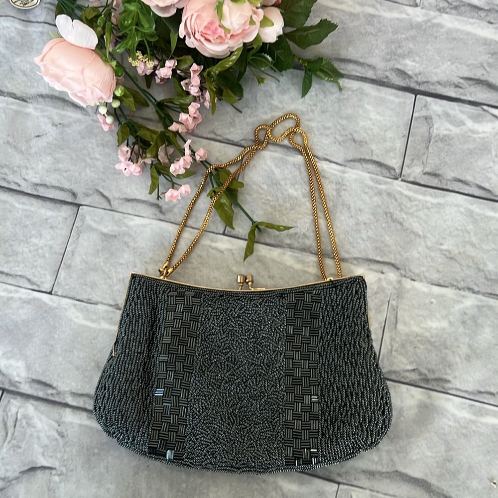 VINTAGE WALBORG hand beaded mini bag